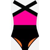 SİYAH-PEMBE KIZ ÇOCUK MAYO DB200703CM
