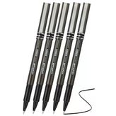 Siyah Pilot Kalem Ub-155 Micro Deluxe 5 Adet Uniball Pilot Kalem 0.5 Mm Roller Uçlu Pilot Kalem İnce Uçlu Likit Mürekkep