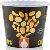 Siyah Popcorn Patlamış Mısır Kovası - Cips ve Çerez Kutusu