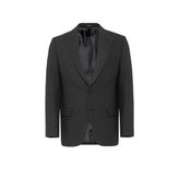 Siyah Regular Fit Armürlü Sivri Yaka 4 Drop Ceket