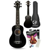 Siyah Renkli Soprano Ukulele Seti - Başlangıç Seviye