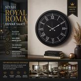 Siyah Royal Roma 52 X 52 Cm Duvar Saati