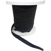 Siyah Simli Kadife Kurdele 2 Cm 1 Metre