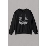 Siyah Sweatshirt Muhammed Ali Clay Boks Eldiveni Impossible Is Baskılı Unisex Sweat