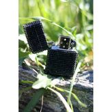 Siyah . Taşlı Zippo Çakmak