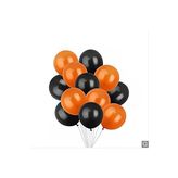 Siyah - Turuncu Metalik Balon 20 Adet