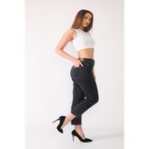 Siyah Yüksek Bel Mom Fit Jean