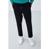 Siyah Yüzeyi Dokulu Standart Fit Erkek Eşofman Alt - 82154