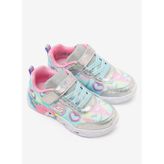 Skechers 303064N SMLT Unicorn Charmer Lil Heart Sparkles Gri Çocuk Işıklı Spor Ayakkabı