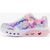 Skechers 303255L SLLP Flutter Heart Lights - Blurred Love Gri Çocuk Işıklı Spor Ayakkabı