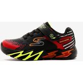 Skechers Flex - Glow Bolt Büyük Erkek Çocuk Siyah/Kirmizi Işıklı Spor Ayakkabı 400138L Bkrd - Siyah - Kırmızı