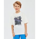 Skechers Graphic Tee B Short Sleeve Büyük Erkek Çocuk Beyaz Tshirt Sk241085-102 - Kırık Beyaz - 7 - 8 Yaş