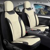 Skoda Forman Station Wagon Uyumlu Lüx Deri Detaylı Tay Tüyü Oto Koltuk Kılıfı Ön Arka Takım Edition Bej
