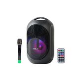 SL-2018A El Mikrofonlu-Kumandalı USB/SD/BT Işıklı Taşınabilir Şarjlı Seyyar Anfi