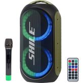 SL-2019A El Mikrofonlu-2 Mik Giriş -2 Gitar Girişli Kumandalı Usb/sd/bt/fm Işıklı Taşınabilir Şarjlı Seyyar Anfi