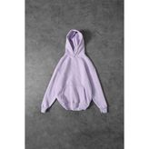Slatra Erkek Lila Basic Kapüşonlu Oversize Sweatshirt