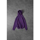 Slatra Erkek Mor Basic Kapüşonlu Oversize Sweatshirt