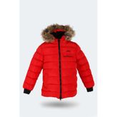 Slazenger CALISTO NEW Çocuk Kapüşonlu Şişme Kırmızı Mont & Kaban