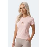 Slazenger KOSTA Kadın Baskılı Açık Pembe Tişört