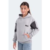Slazenger LAYNE Unisex Çocuk Sweatshirt Gri / Siyah