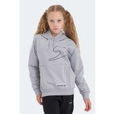 Slazenger LINK Unisex Çocuk Sweatshirt Taş Gri
