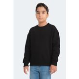 Slazenger LOGAN Unisex Çocuk Sweatshirt Siyah