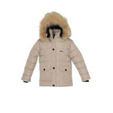 Slazenger NAPOLI Unisex Çocuk Kapüşonlu Şişme Taş Gri Mont & Kaban