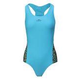 Slazenger SPL RacerBack Ld43 Kadın Mayo Mavi / Siyah