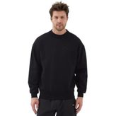 Slazenger VADIK IN Erkek Oversıze Siyah Sweatshırt