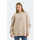 Slazenger VADIM Oversıze Kadın Sweatshirt Bej
