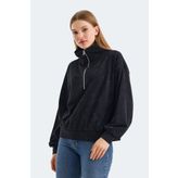 Slazenger VIEWER OVERSIZE Kadın Sweatshirt Siyah