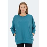 Slazenger VIKENTI SW OVERSIZE Kadın Sweatshirt Petrol