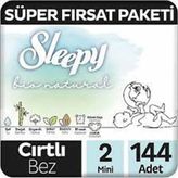 Sleepy Bio Natural No:2 Mini 144 Adet Bebek Bezi