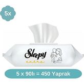 Sleepy Gül 90 Yaprak Islak Mendil (5 adet)