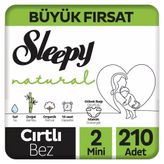 Sleepy Natural No:2 Mini 210 Adet Bebek Bezi
