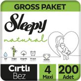 Sleepy Natural No:4 Maxi 200 Adet Bebek Bezi
