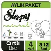 Sleepy Natural No:4 Maxi 312 Adet Bebek Bezi