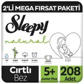 Sleepy Natural No:5+ Junior Plus 208 Adet Bebek Bezi