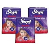 Sleepy Pepee 3x10 Adet Bebek Bakım Örtüsü