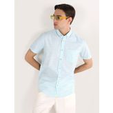 Slim Fit Basic Yeşil Erkek Kısa Kol Gömlek