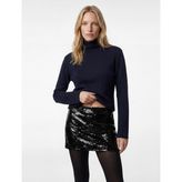 Slim Fit Pullu Payetli Abiye Mini Etek