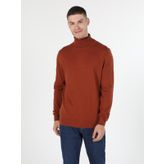 Slim Fit Turuncu Erkek Kazak