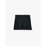 Slim Fit Viskon Karışımlı Kalın Pileli Mini Etek