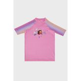 Slipstop Gaby Baskılı Uv Korumalı Kısa Kollu Mayo T Shirt Kız Çocuk T Shirt ST2512120000 - Pembe - 2 - 3 Yaş