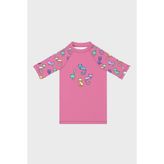 Slipstop Kitties Baskılı Uv Korumalı Kısa Kollu Mayo T Shirt Kız Çocuk T Shirt ST2511000001 - Pembe - 2 - 3 Yaş