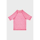 Slipstop Serpina Fuchsia Junior Desenli Uv Korumalı Kısa Kollu Mayo T Shirt Kız Çocuk T Shirt ST2614000003 - Fuşya - 4 - 5 Yaş