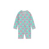 Slipstop SM2671001302 Yummy Long Sleeve Desenli Turkuaz Pembe Kız Çocuk Mayo