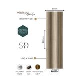 Sln MDF Akustik Duvar Paneli 60x280 cm Meşe Renk