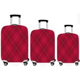 Smart Travel 3lü Set Büyük Orta Kabin Boy Valiz Bavul Koruyucu Kılıfı Kırmızı
