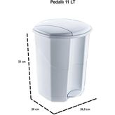 Smartware Pedallı Çöp Kovası 11 Lt - Beyaz